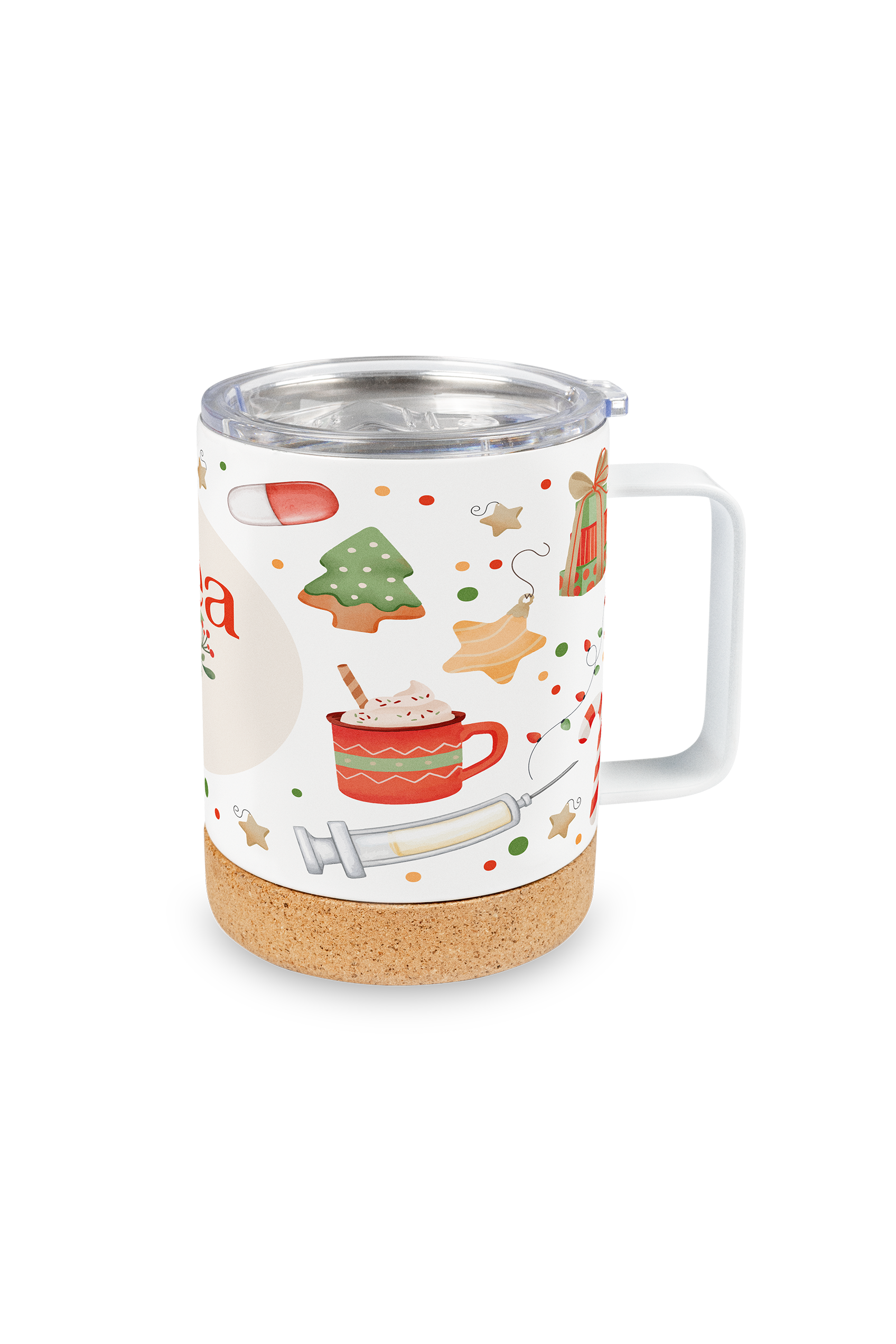 Enfermania Regalos Tasse thermique Noël 330 ml inox