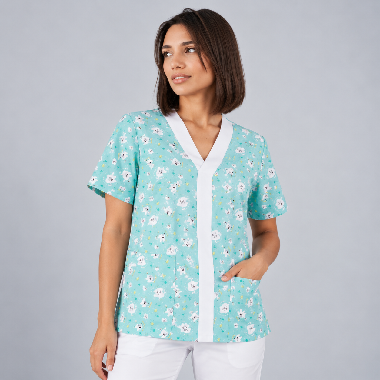 Gary's Dientes blouse médicale imprimé dents taille XL