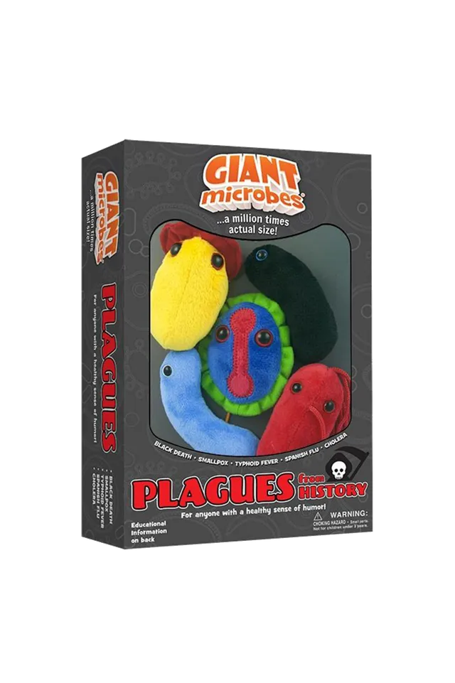 Enfermania Regalos mini Giantmicrobes coffret peluches pestes historiques
