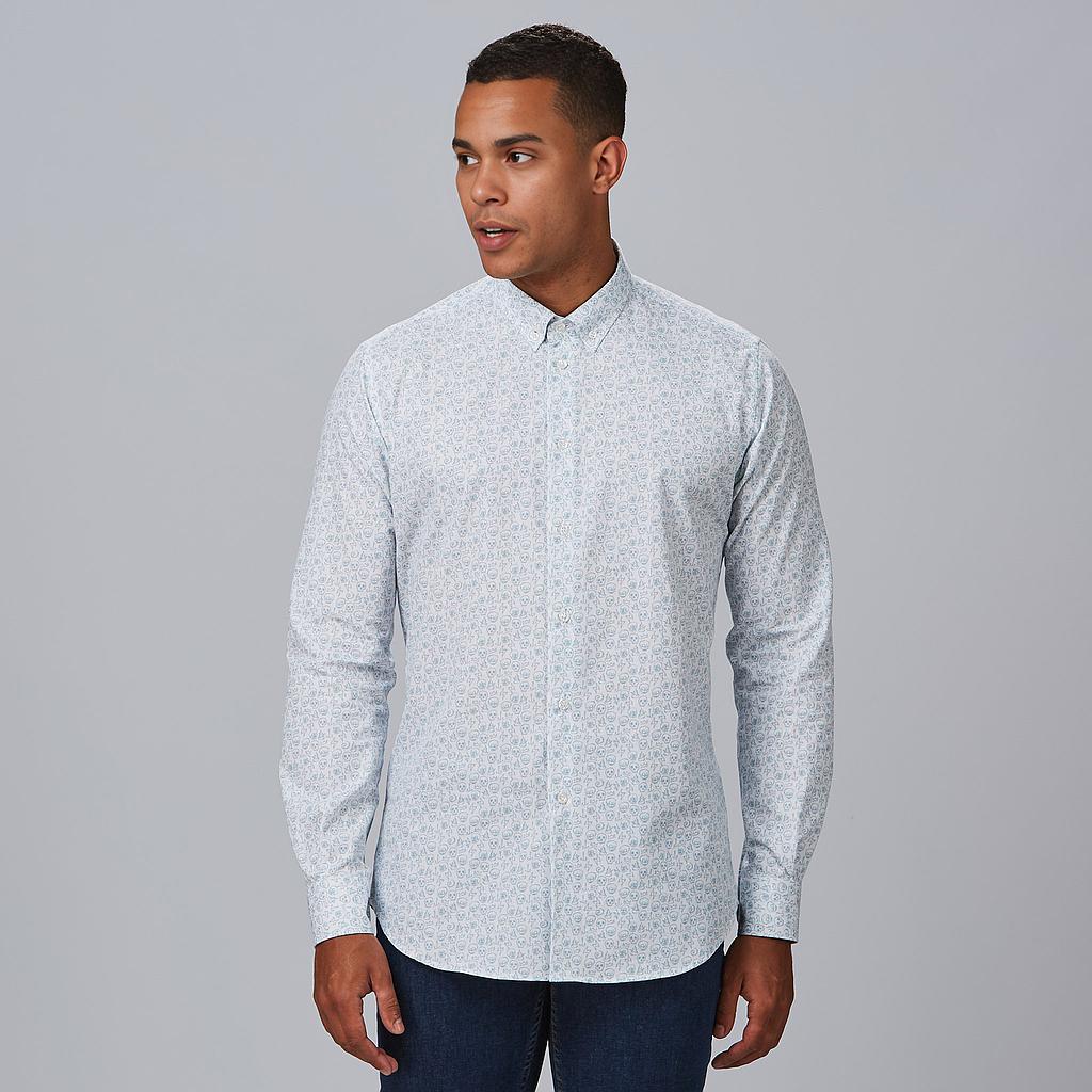 Gary's Filippo Chemise Homme Slim Têtes Bleues Taille M