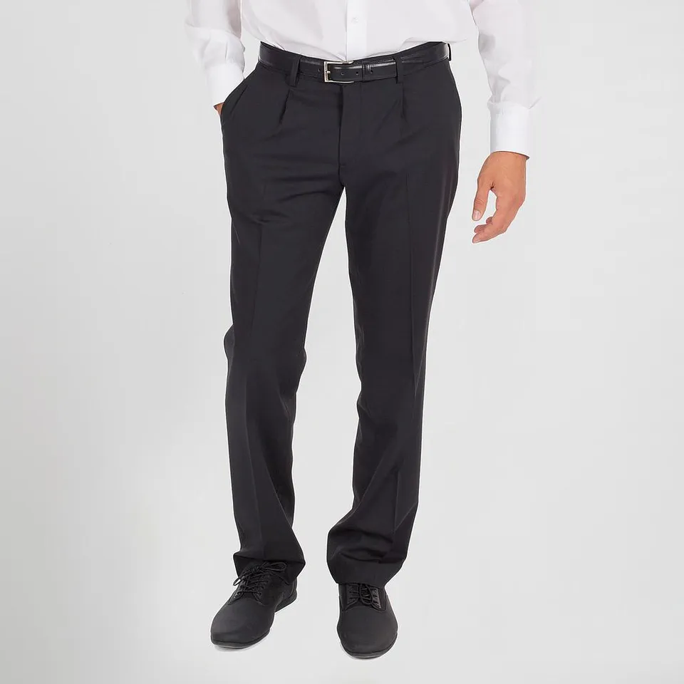 Gary's Pants pantalon homme pinces noir 48 comfort laine