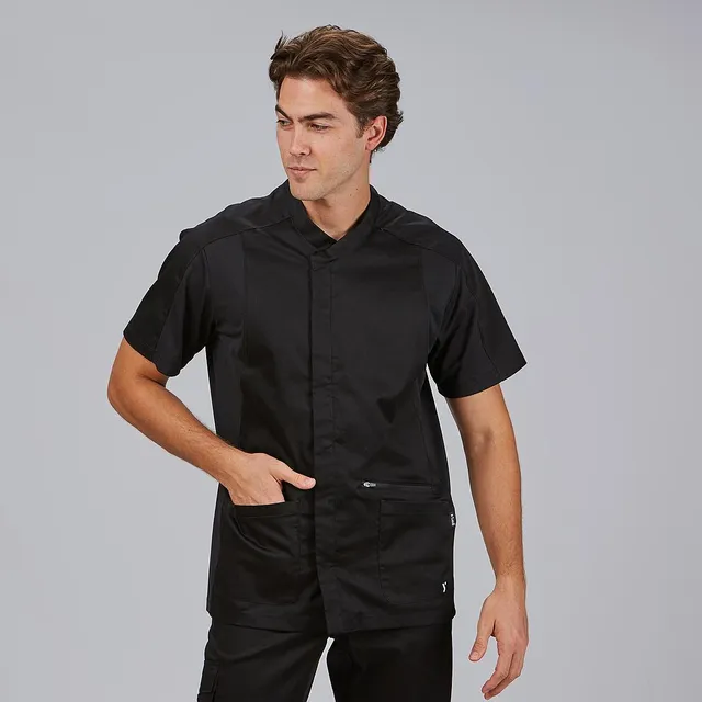 GARY'S Blouses Casaque Jesua Homme Noire Manches Courtes