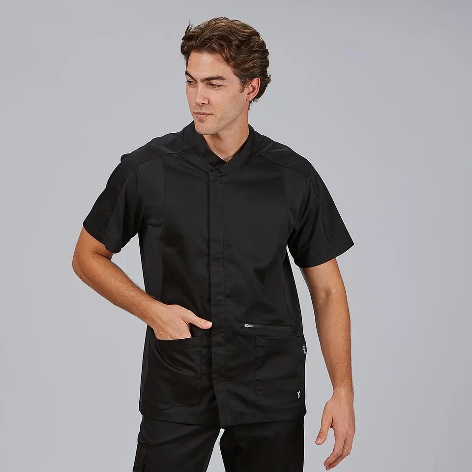 GARY'S Blouses Casaque Jesua Homme Noire Manches Courtes