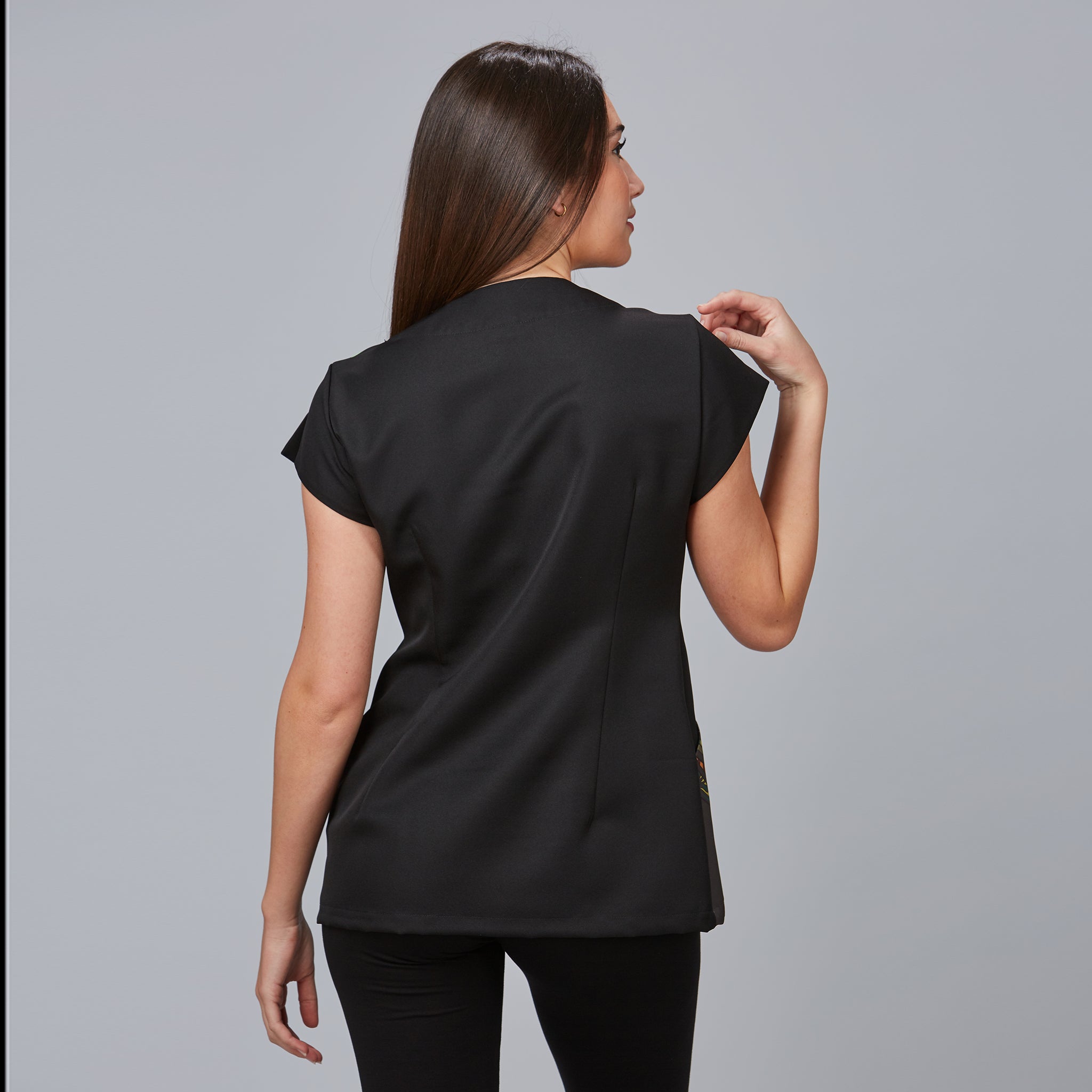 Gary's Alamo blouse esthétique noire manches courtes XS