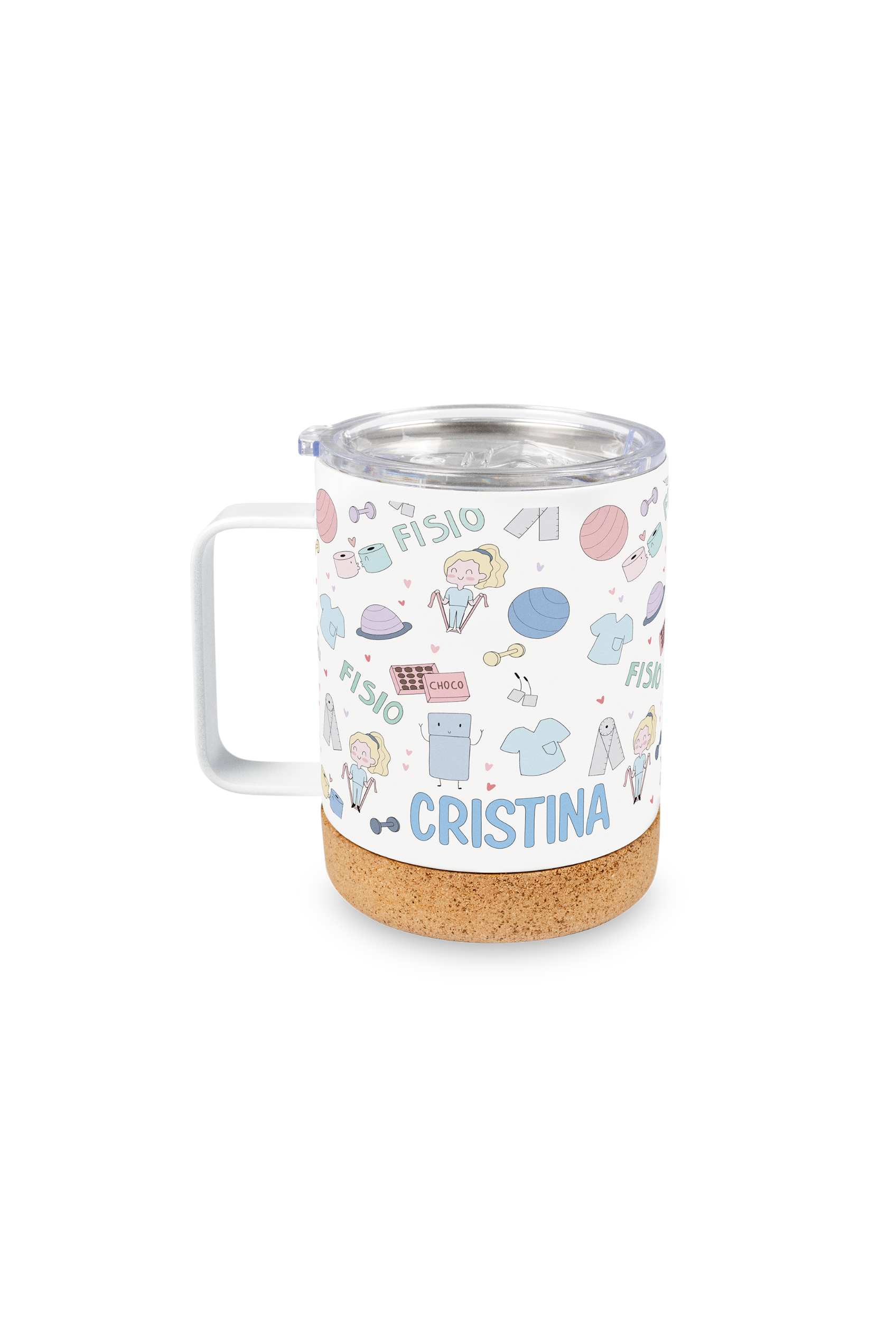 Enfermania Fisio Pastel tasse thermique acier 330 ml
