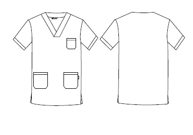 GARY'S Sanitary blouse travail blanc marine XSS