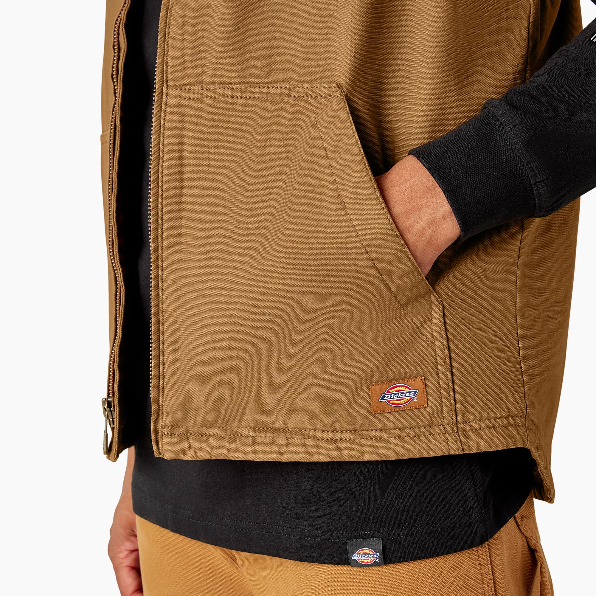 Dickies Duck gilet travail doublé sherpa brun duck XL