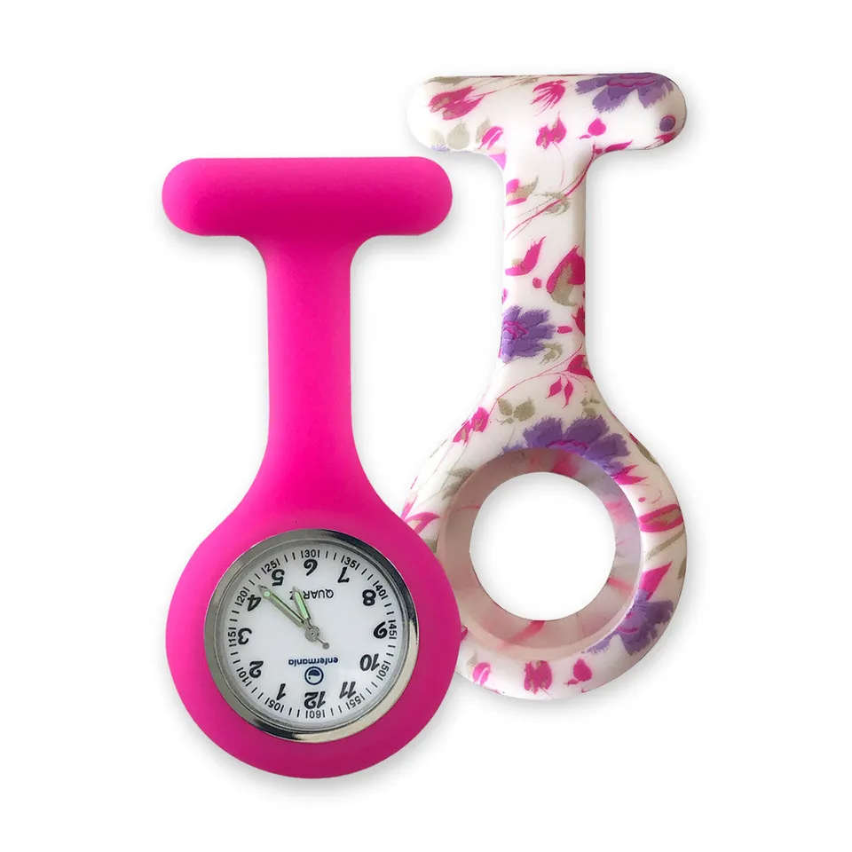 Enfermania Accesorios pack montre infirmière silicone fuchsia quartz