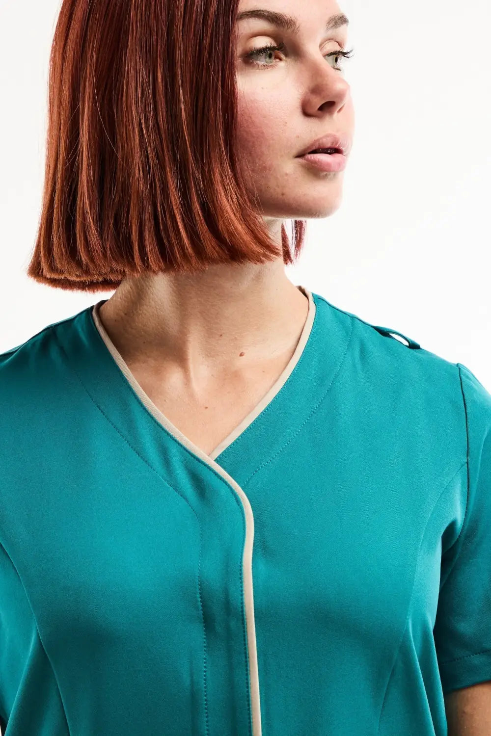 Aelin Serena Blouse médicale femme turquoise stretch