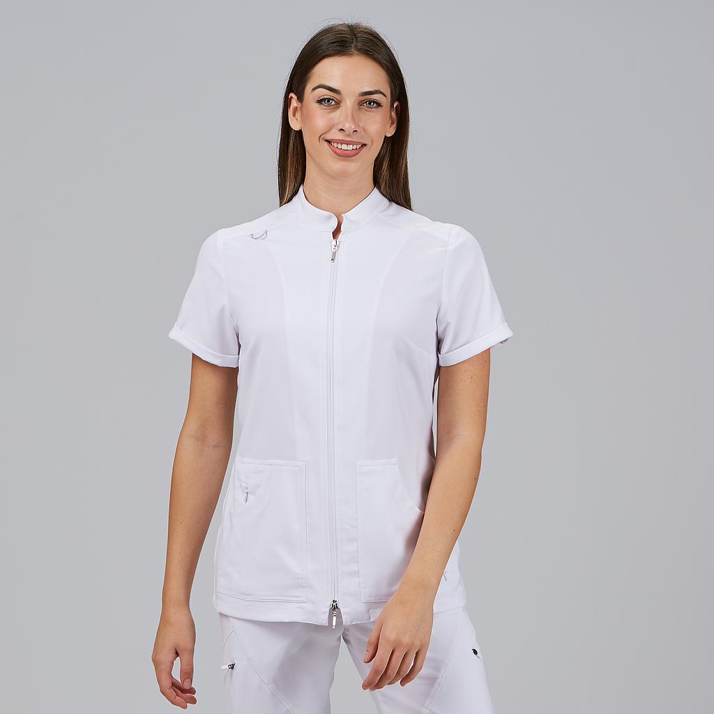 Gary's Amy blouse femme zip blanche L recyclée 3 poches