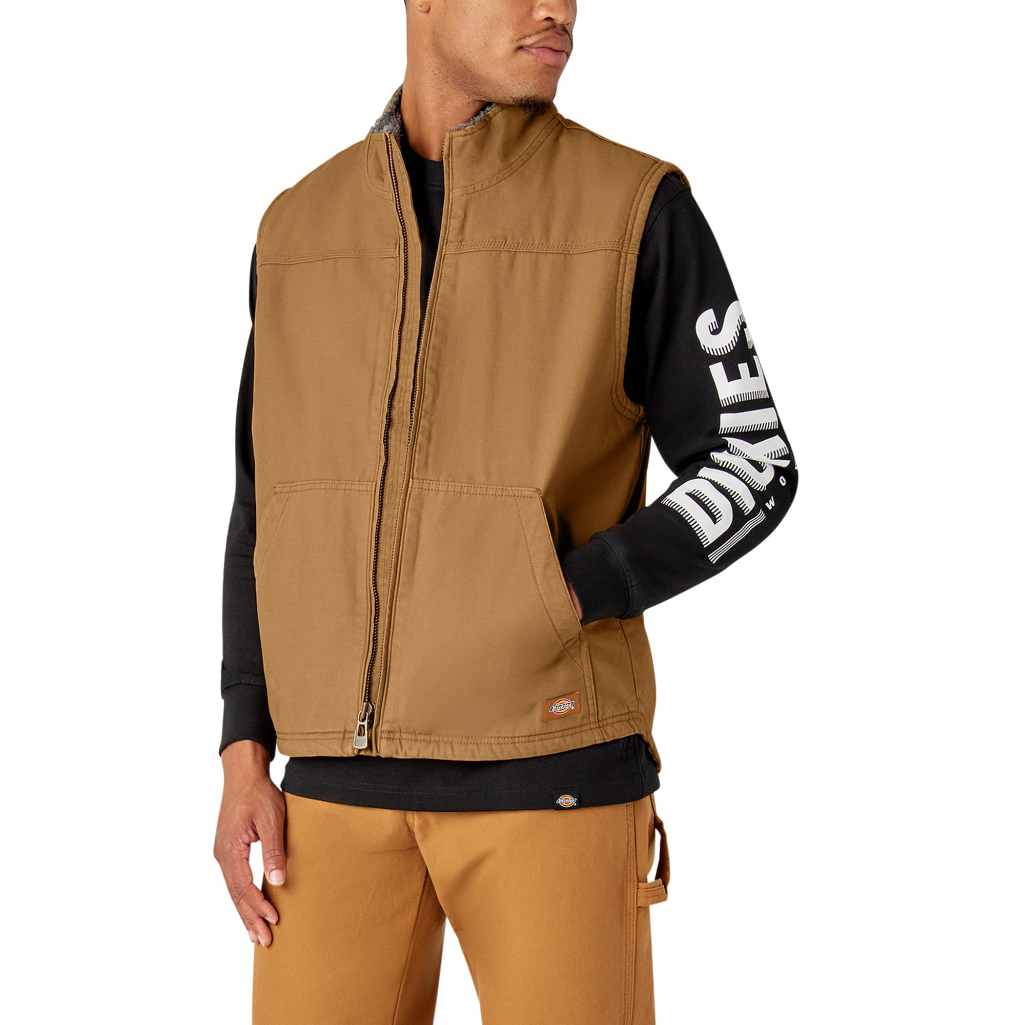 Dickies Duck gilet travail doublé sherpa brun duck XL