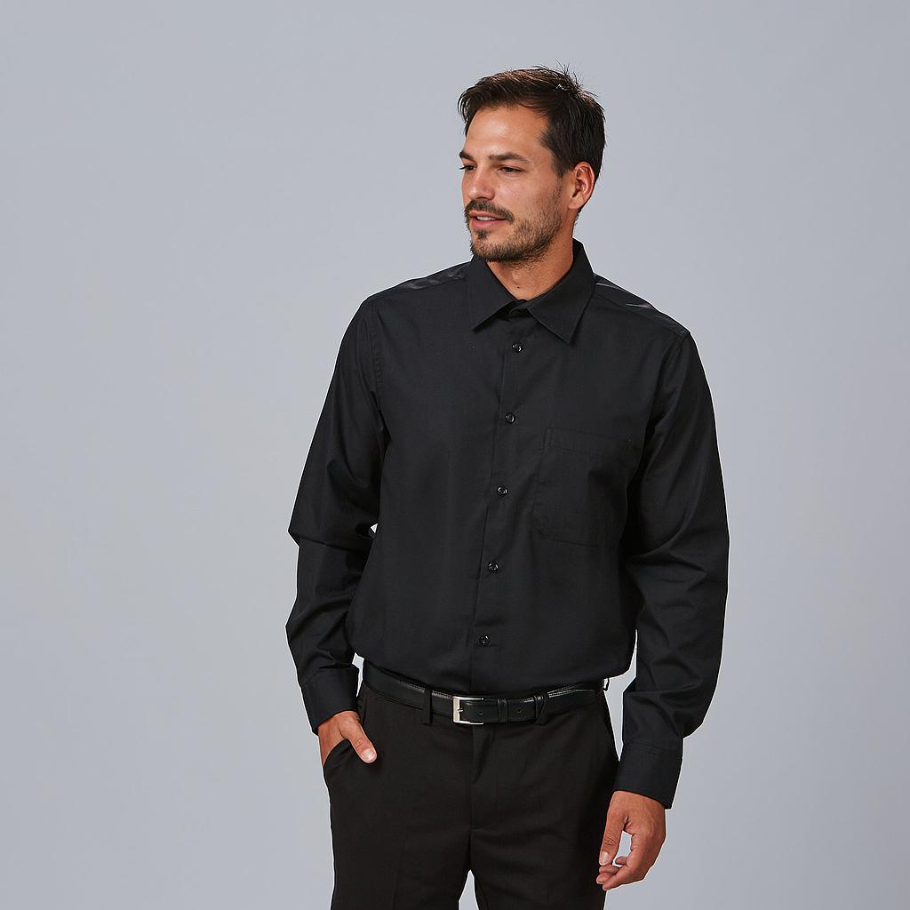 GARY'S chemise travail homme pop manche longue noir