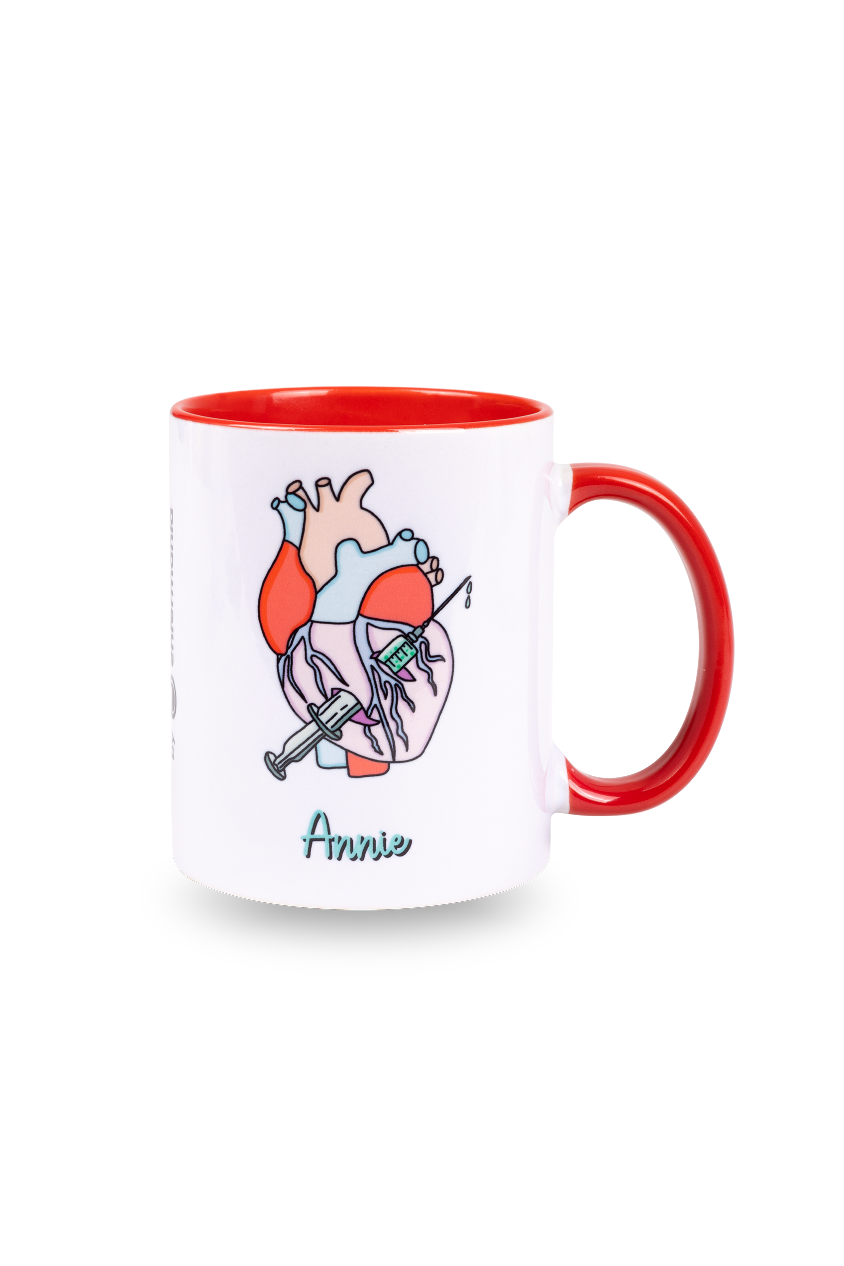 Enfermania Rebelheart tasse céramique rouge personnalisable 350ml