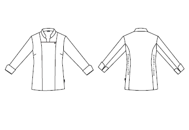 Gary's Chef Veste Cuisine Femme Lara Blanche Taille L