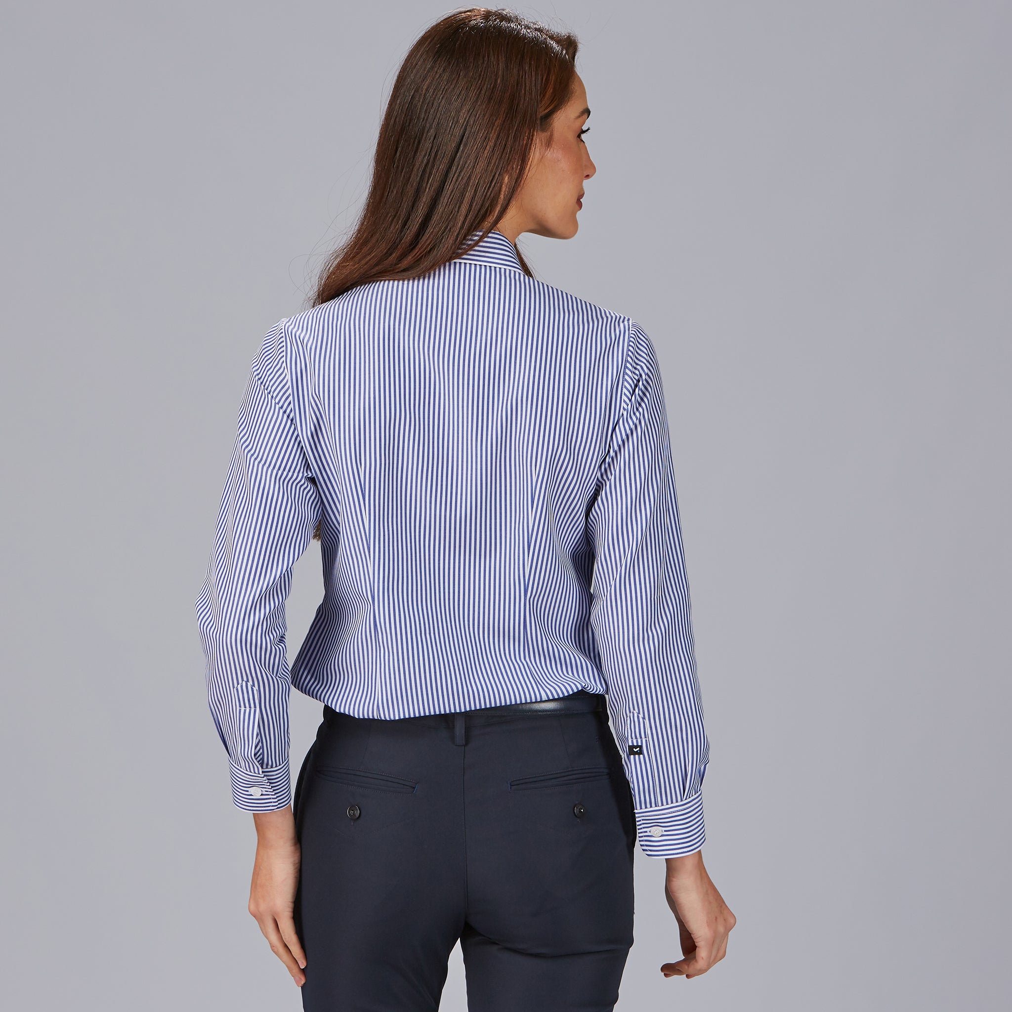 Gary's Annalisa chemise femme rayée bleue slim