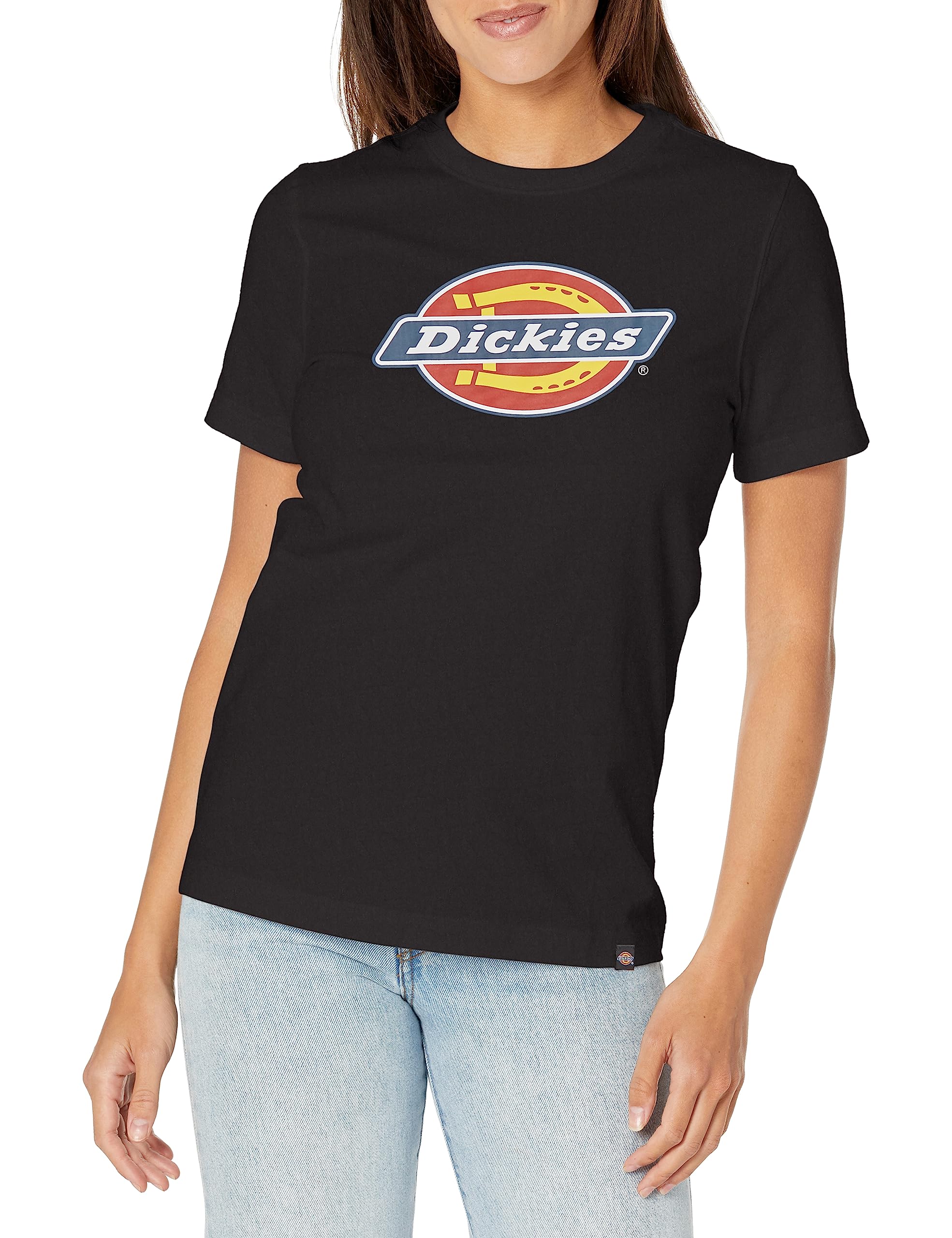 Dickies t-shirt épais logo femme noir jersey lourd