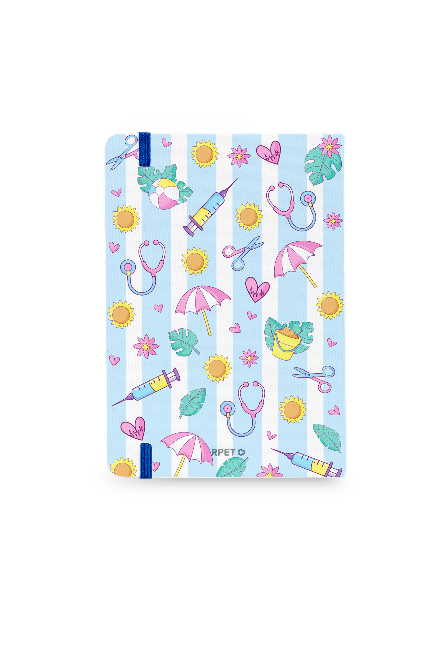 Enfermania Papelería Summer carnet A5 élastique bleu infirmière
