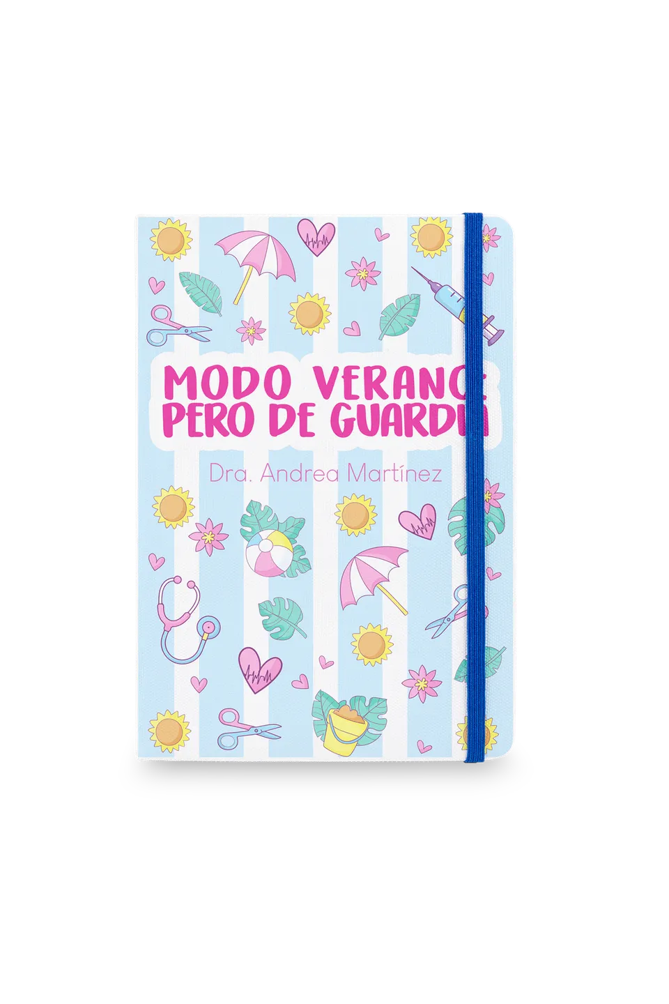 Enfermania Papelería Summer carnet A5 élastique bleu infirmière