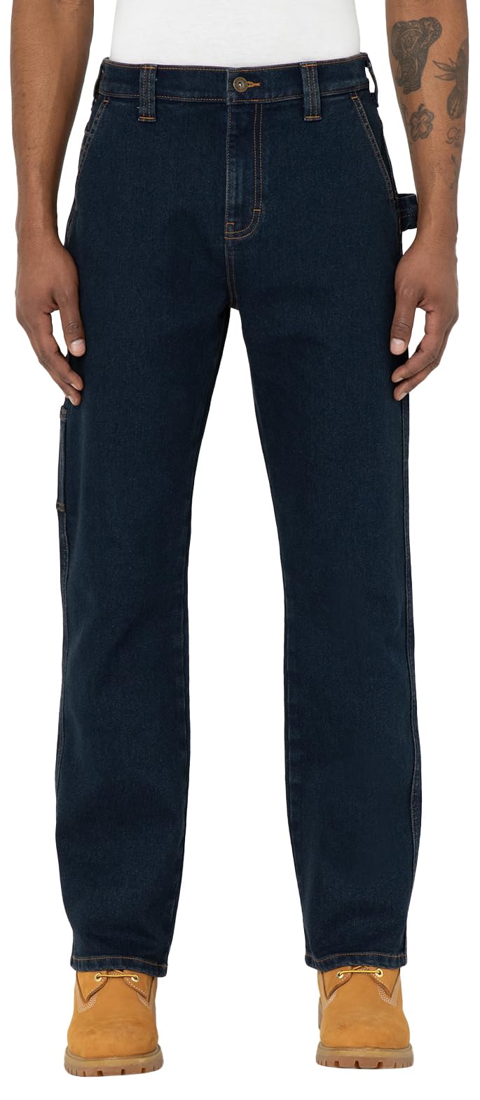Dickies Carpenter Jean Travail Denim Foncé Coupe Droite