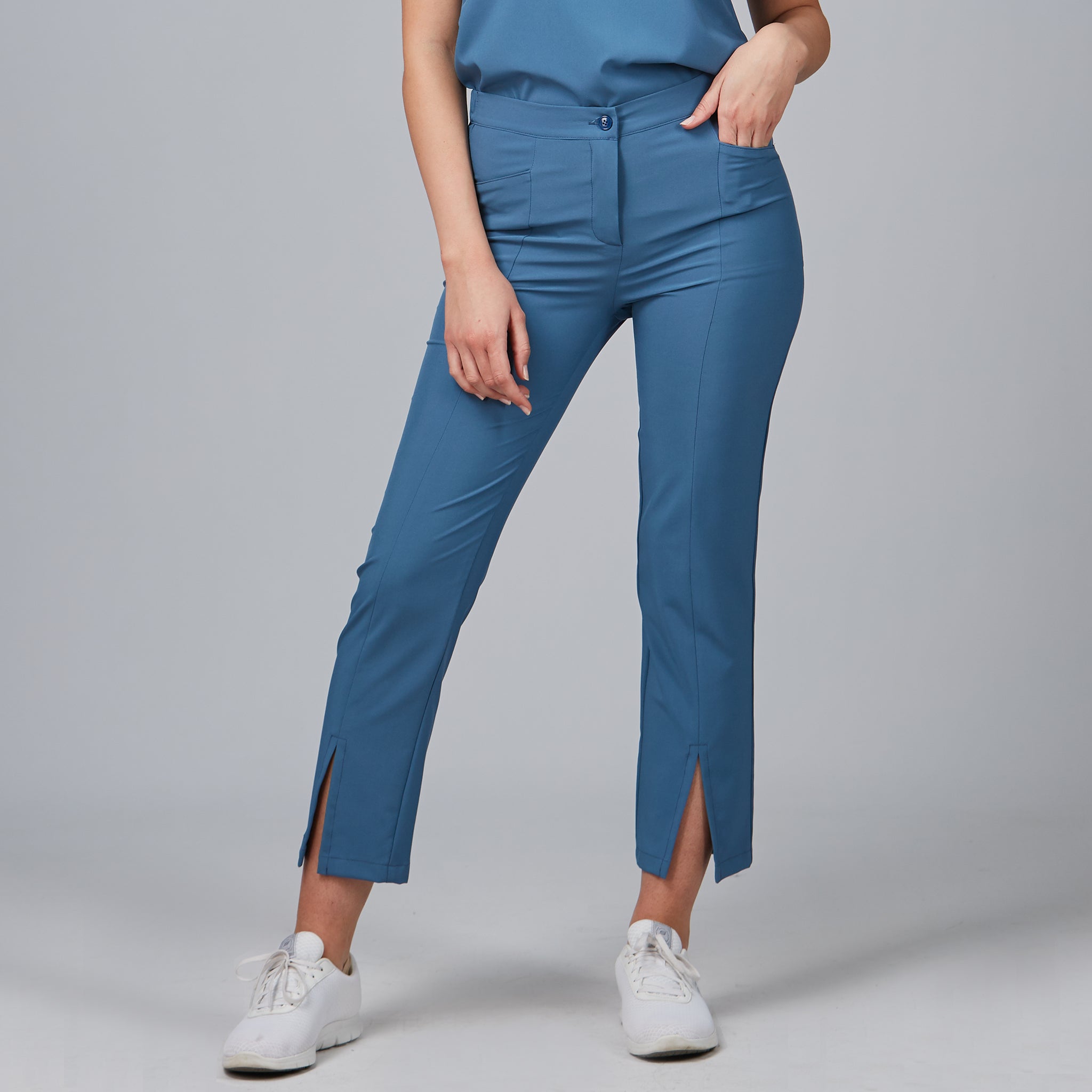 GARY'S Pants pantalon médical femme noir fente cheville