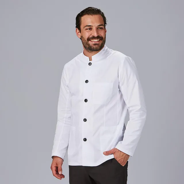 Gary's Jackets veste service homme blanche col mao