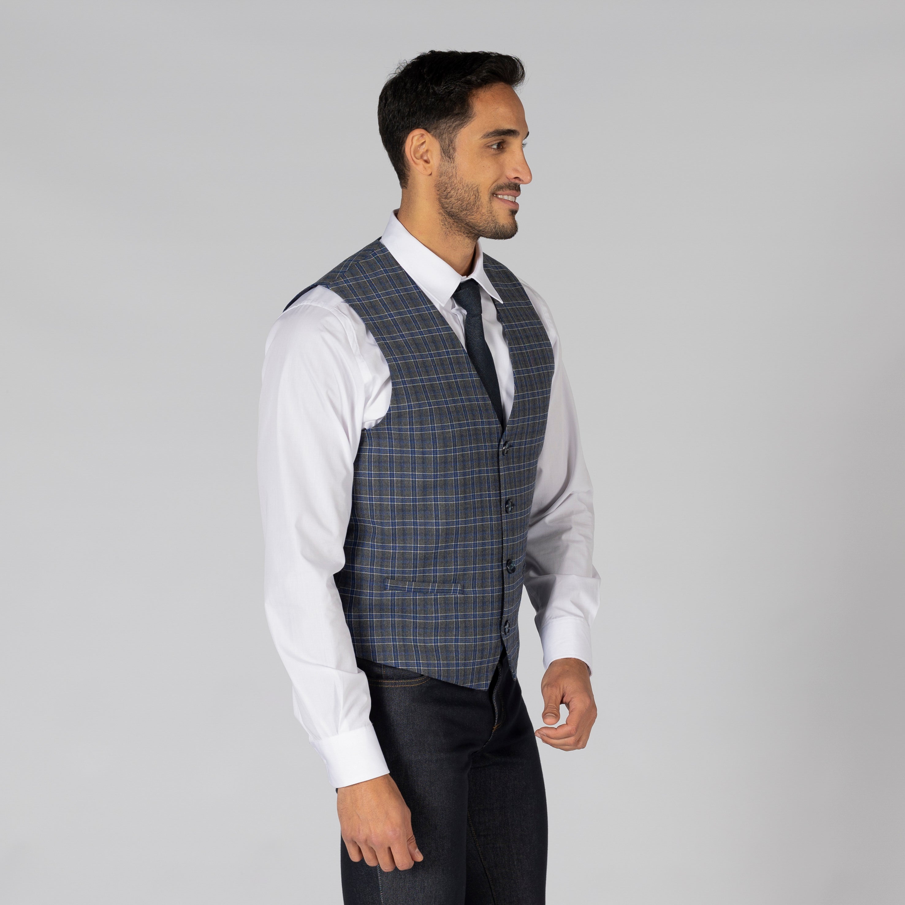 Gary's Welsh Gilet Homme Laine Marron