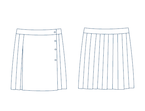 Gary's Pleated jupe plissée écolière gris clair