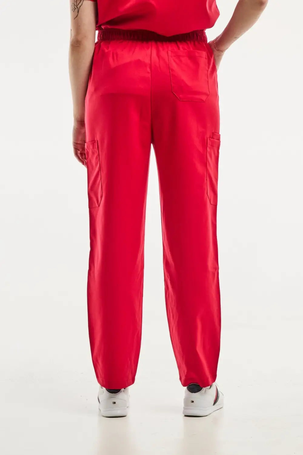 Aelin EMMA pantalon médical femme rouge poches stretch