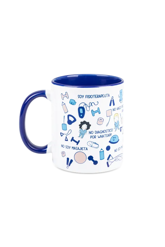 Enfermania Tasse Céramique Bleu Marine 350 ml Kiné
