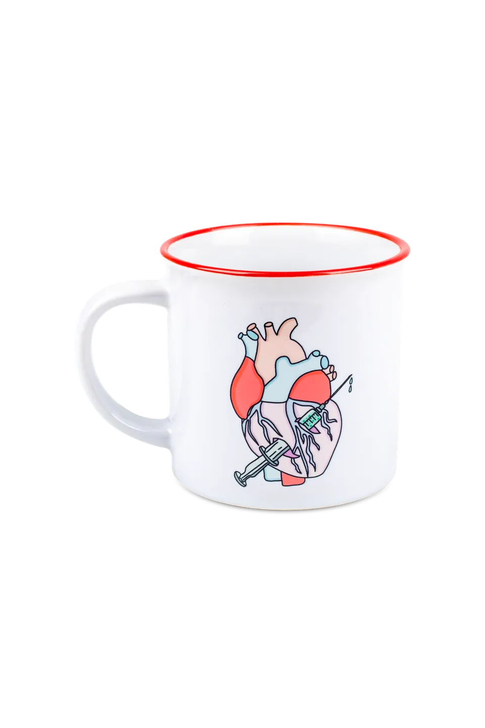 Enfermania Rebelheart mug céramique rouge vintage 300 ml