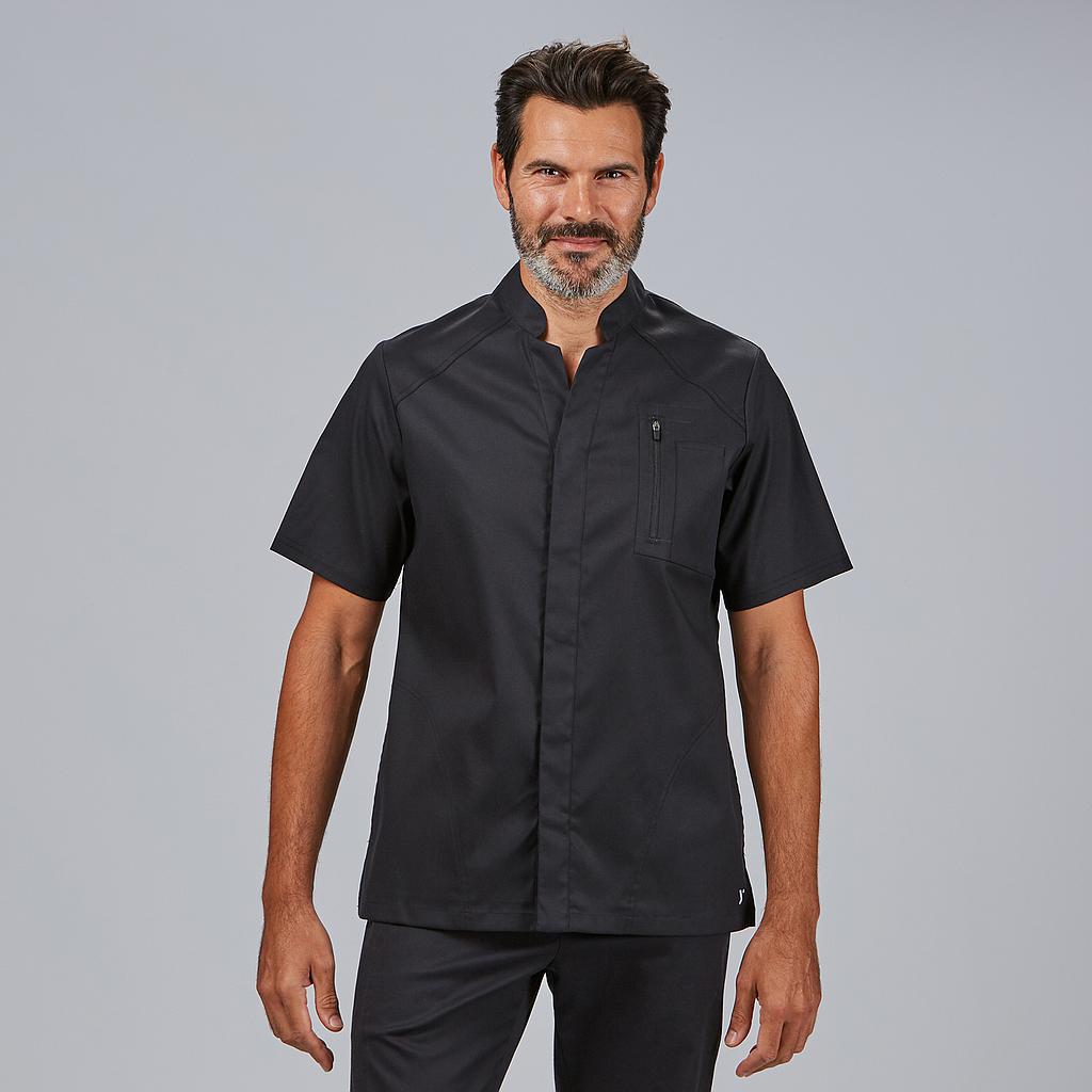 GARY'S Uriel 600087 blouse médicale homme noire manches courtes