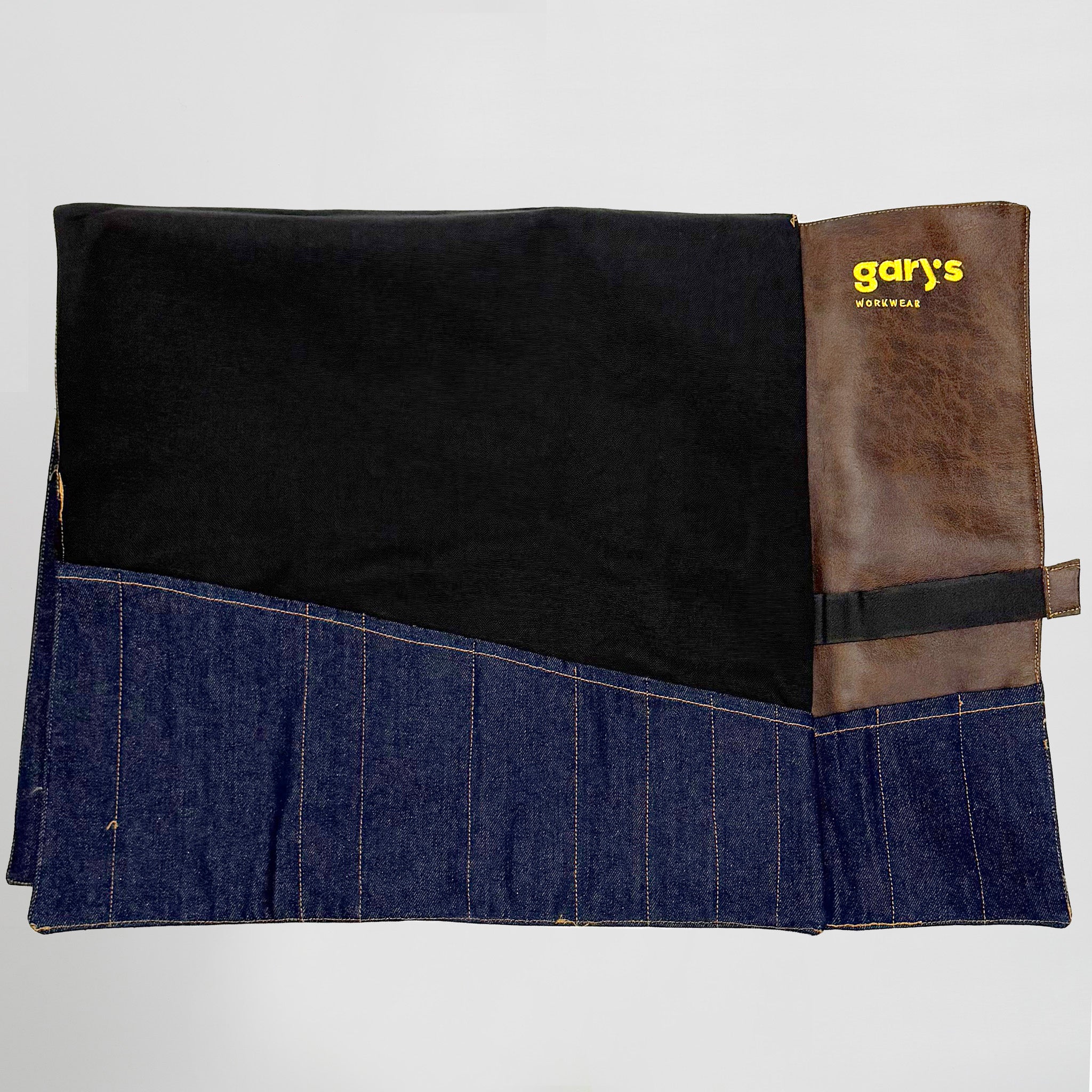 Gary's Knife trousse couteaux denim marine UD