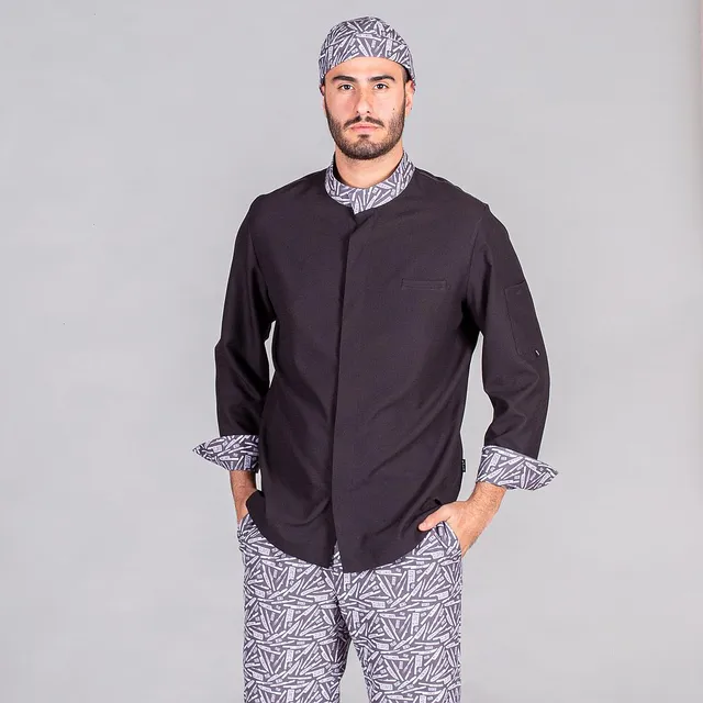Gary's Chef Jackets Cleaver veste cuisine unisexe noir XS