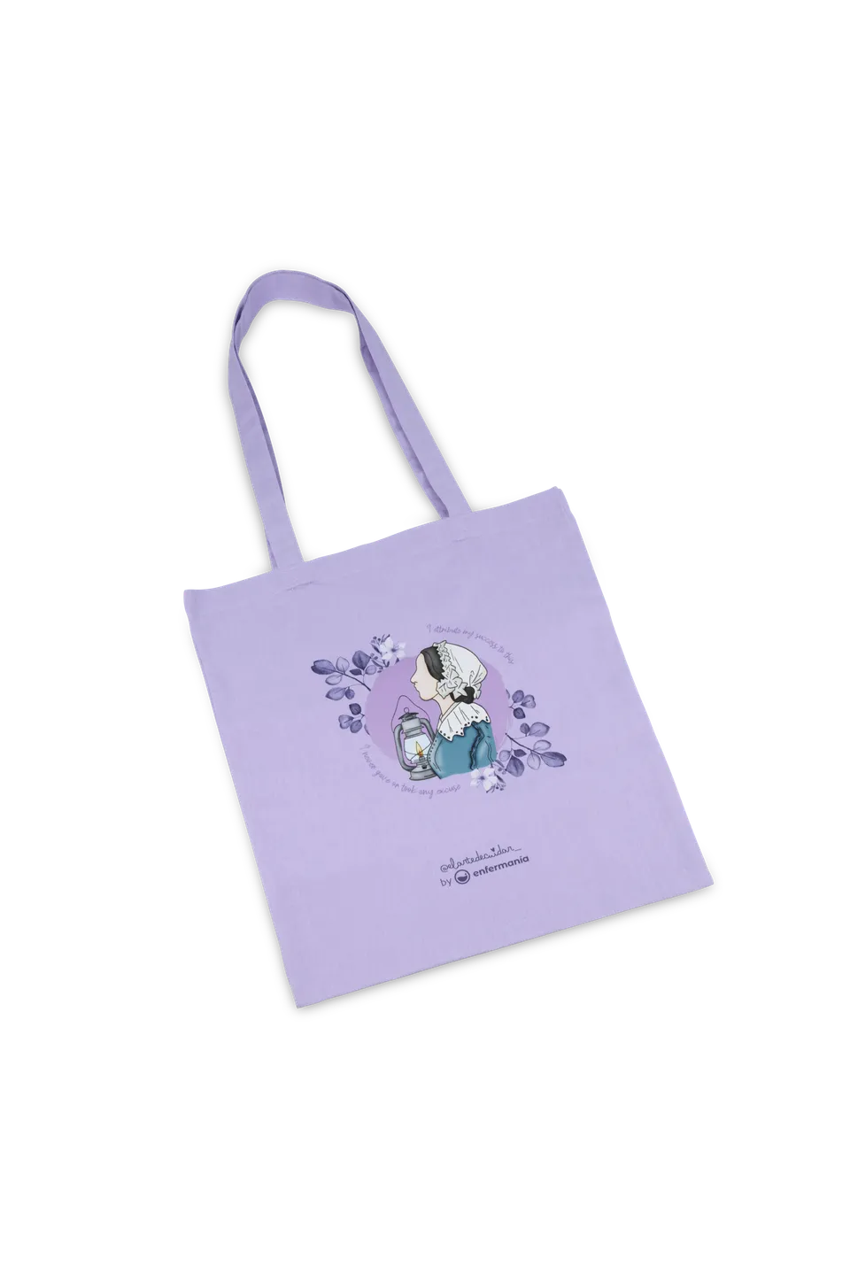 Enfermania Florence Nightingale tote bag lavande coton