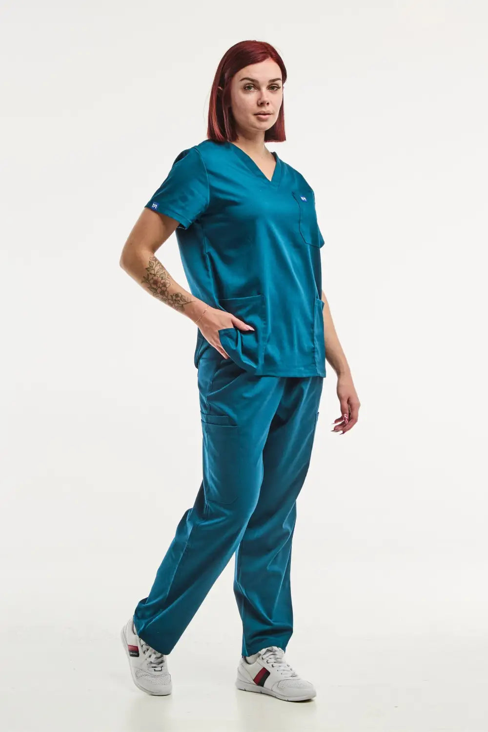 Aelin EMMA tenue médicale femme vert turquoise stretch