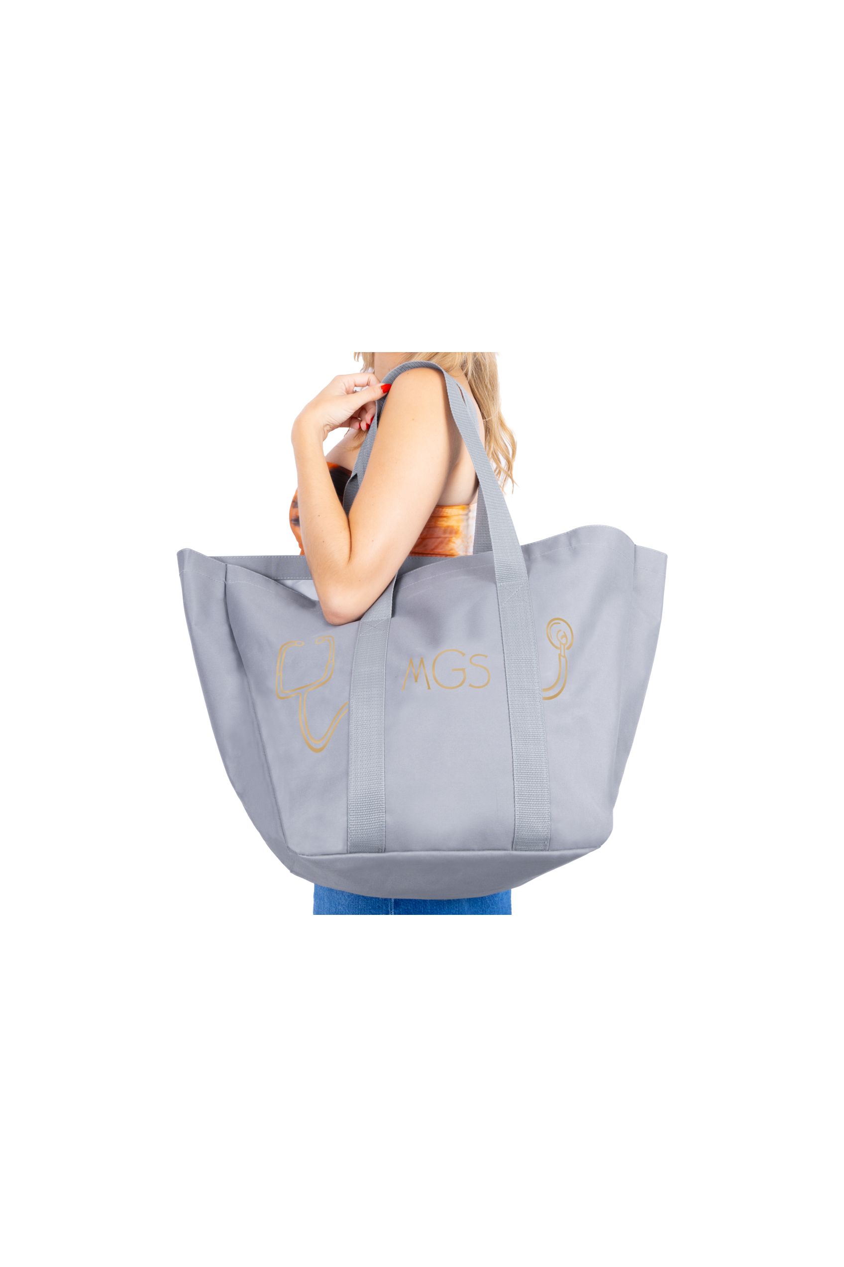 Enfermania tote bag gris stéthoscope sac personnalisé
