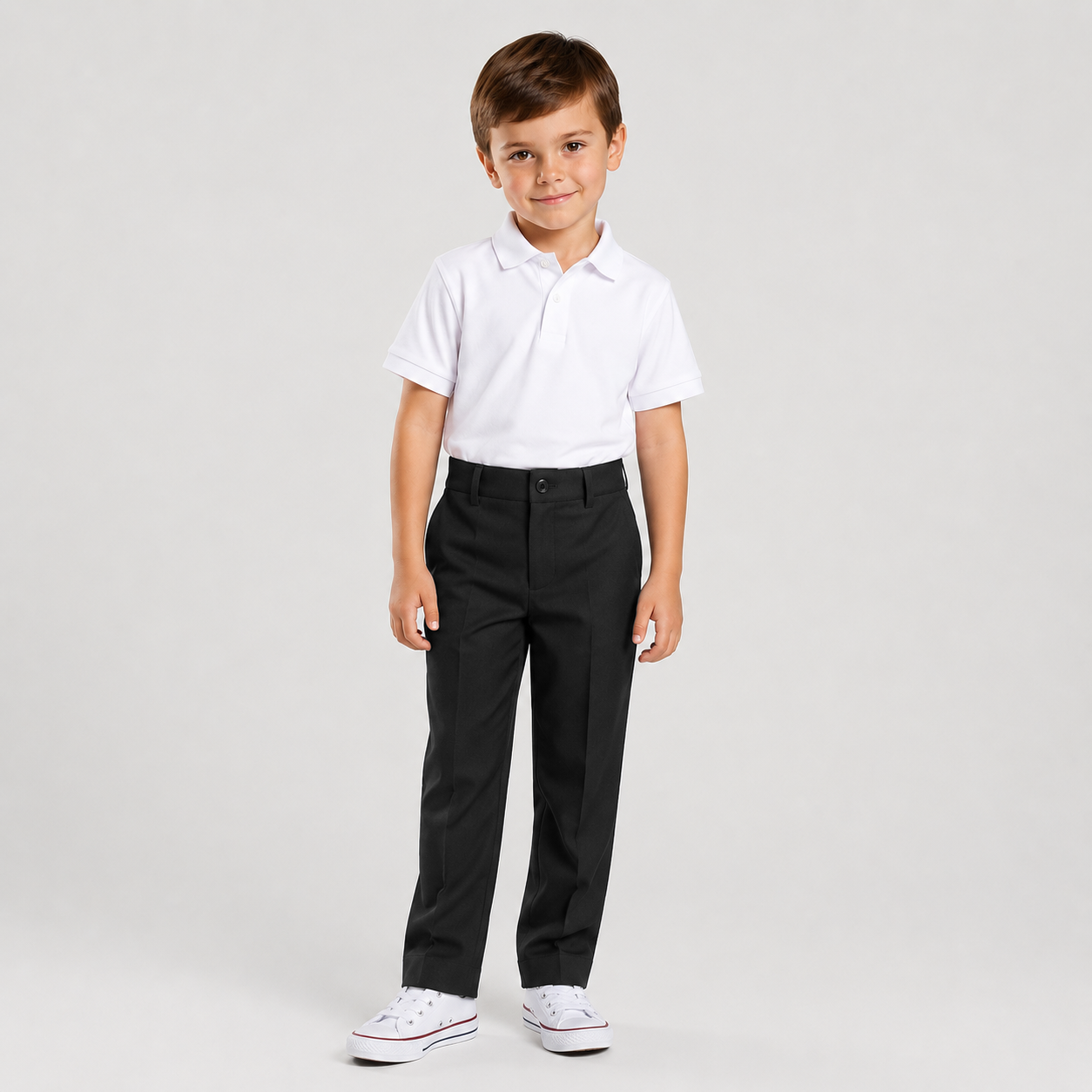Gary's Pants pantalon écolier enfant gris clair élastique