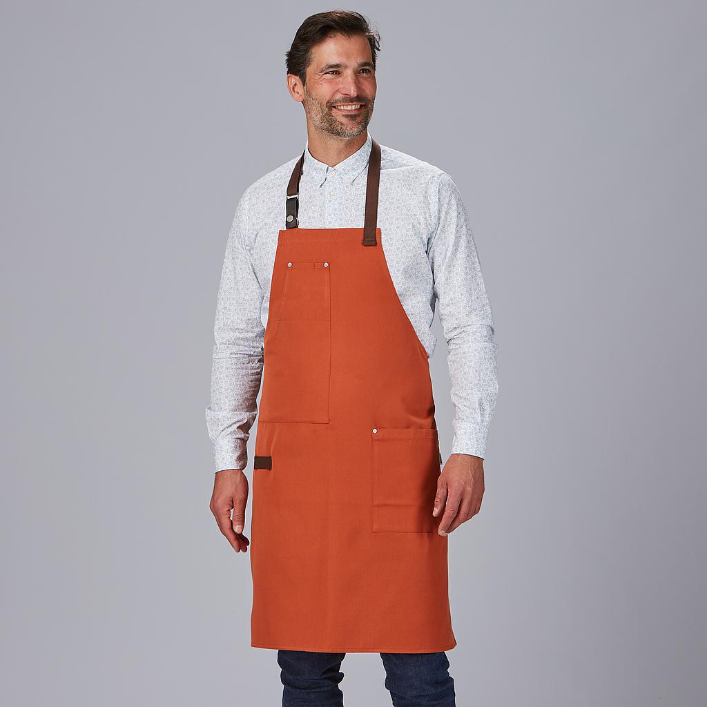 Gary's Herringbone tablier bavette 88x74 cm noir