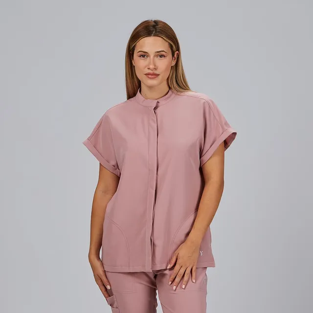 Gary's Debora Blouse Femme Noire Col Mandarin Légère