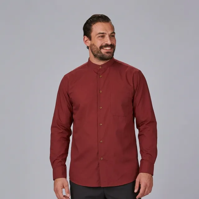 Gary's Mao chemise homme noire manches longues
