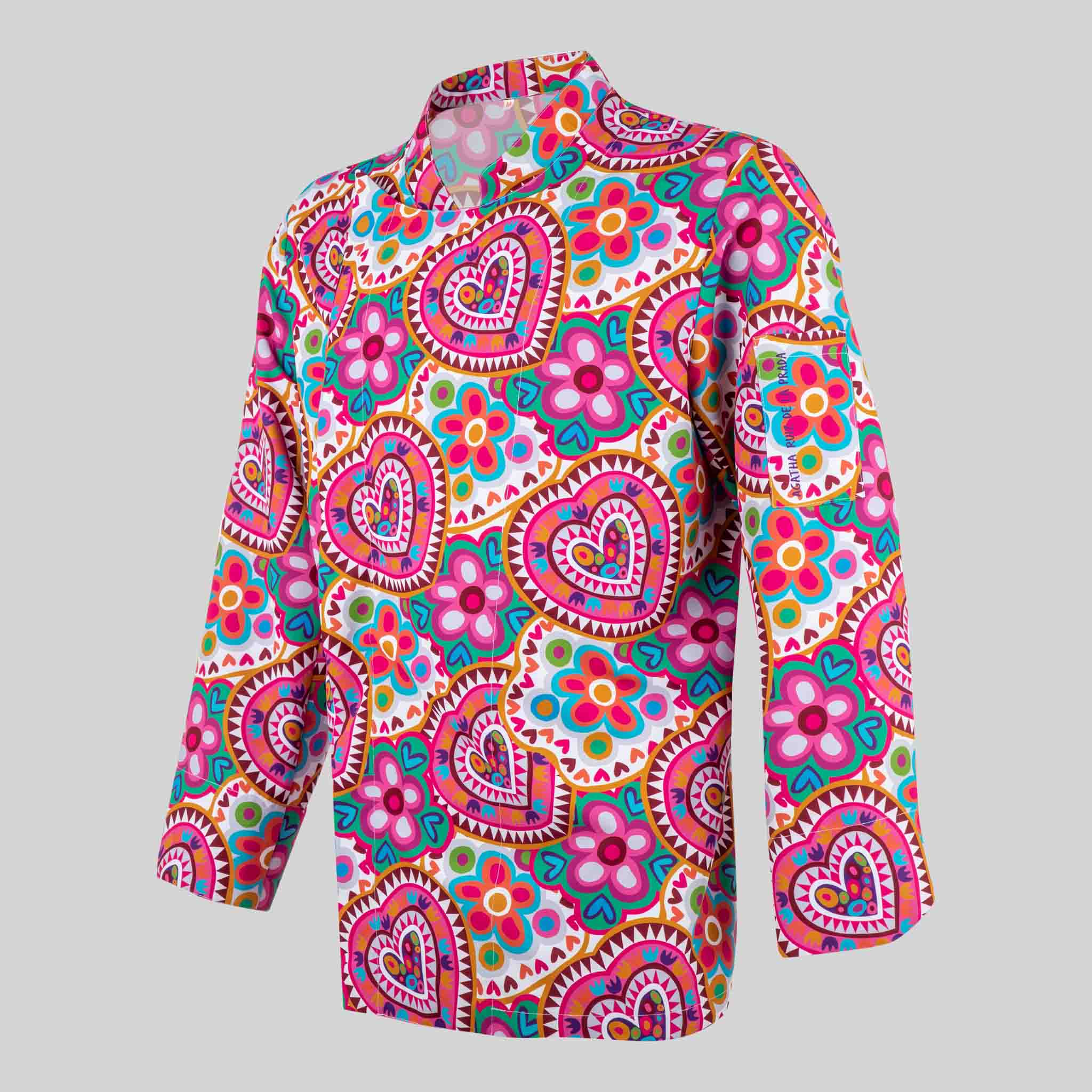 GARY'S Agatha veste de cuisine unisexe Cuore Rosa