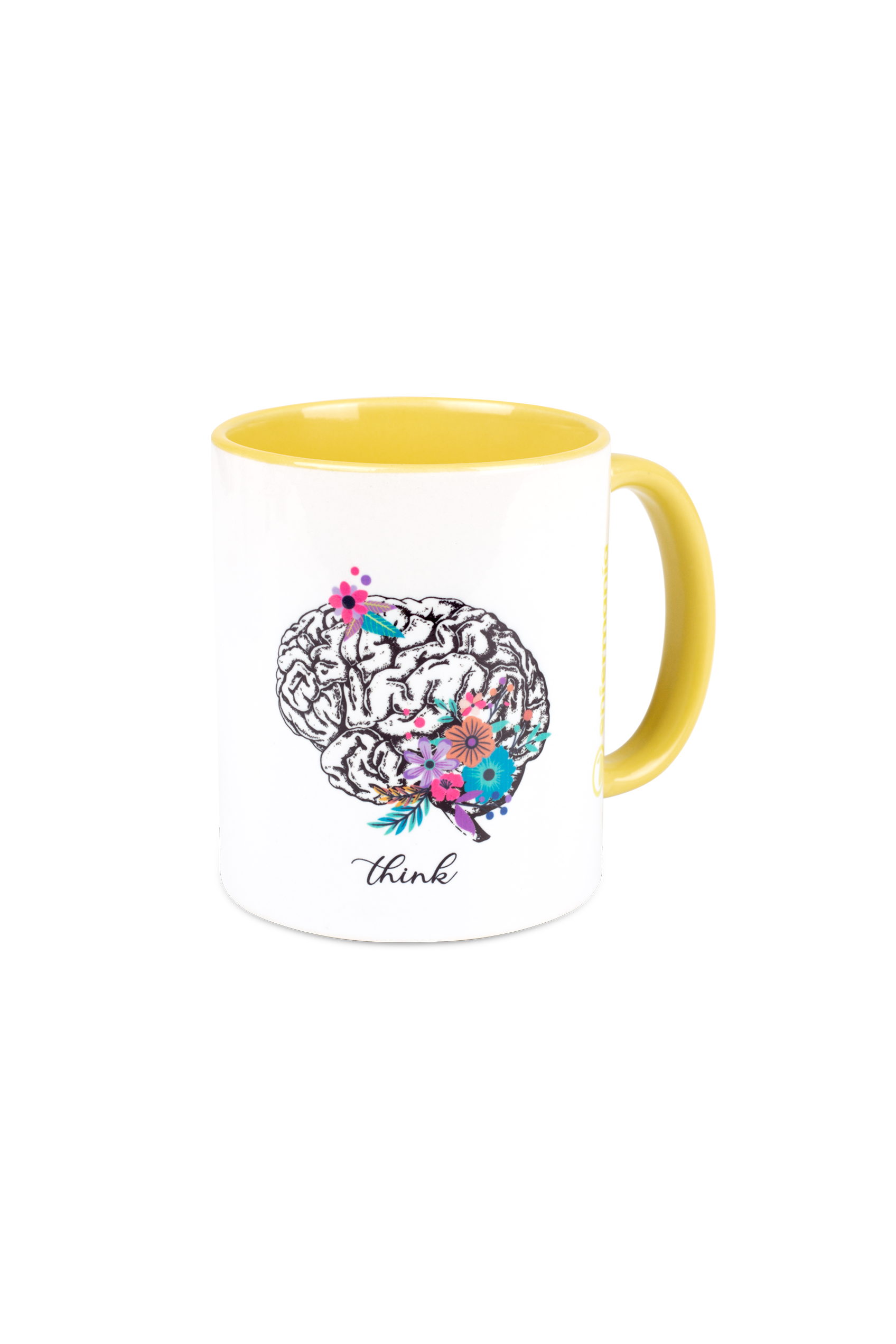 Enfermania Regalos Cerebro tasse céramique jaune 350 ml