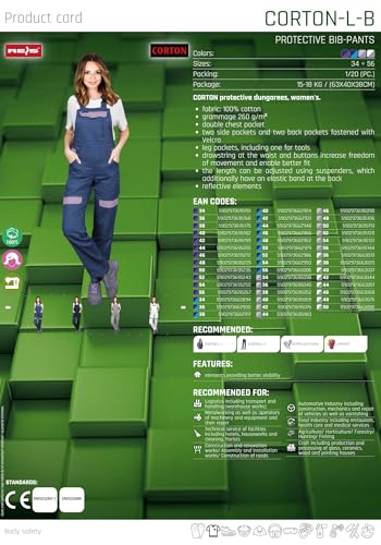 Reis Corton Salopette Courte Femme 42 Protection