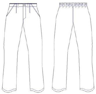 GARY'S Twill pantalon médical poches turquoise taille M