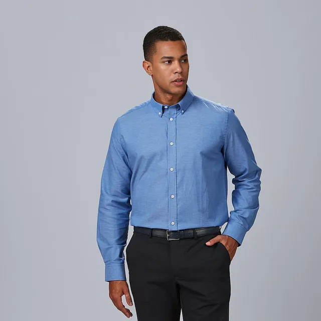 GARY'S Oxford Chemise Homme Blanche Manches Longues