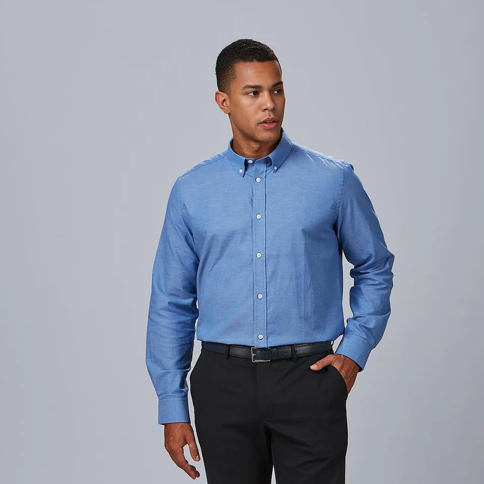 GARY'S Oxford Chemise Homme Blanche Manches Longues