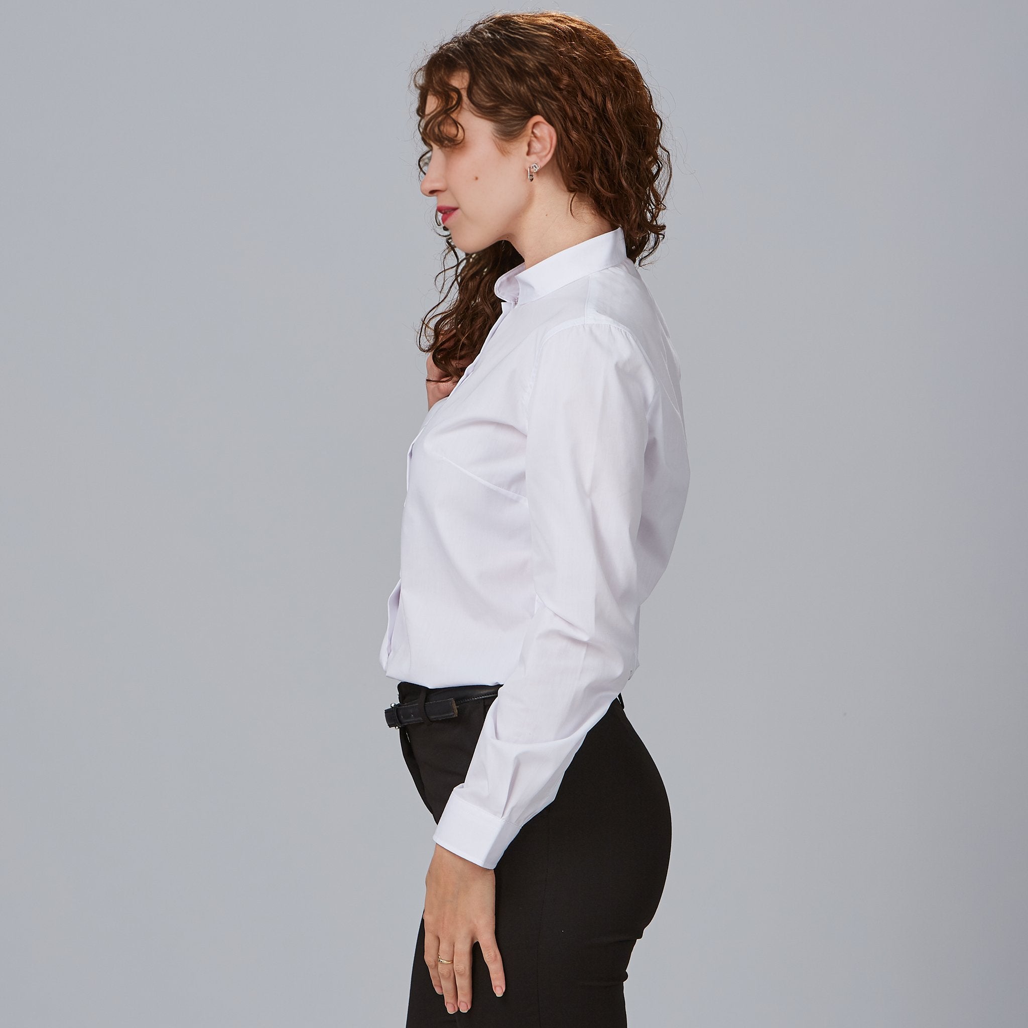 GARY'S Shirts 240002 chemise femme col mao noire