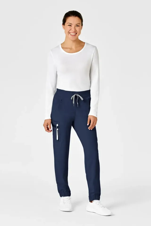 Aelin EMMA Renew pantalon médical femme bleu marine 7 poches