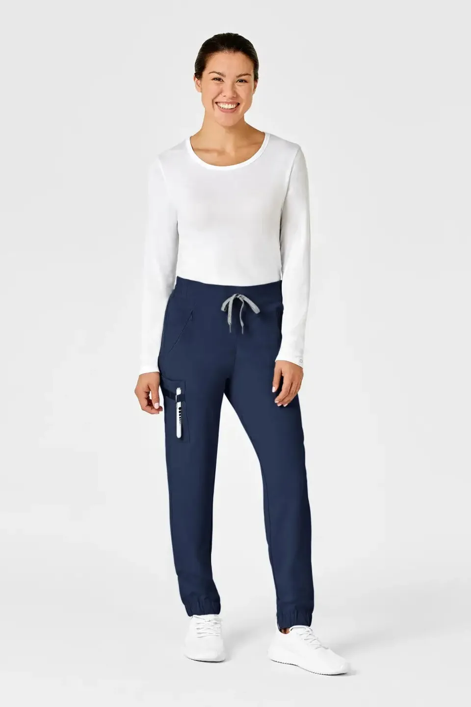 Aelin EMMA Renew pantalon médical femme bleu marine 7 poches