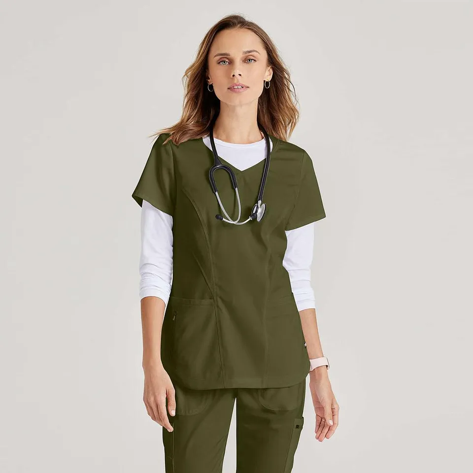 Barco Carly Top blouse médicale blanc col sport